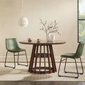 48 inch Round Slatted Wood Dining Table