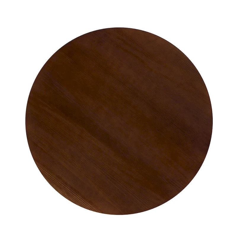 48 inch Round Slatted Wood Dining Table