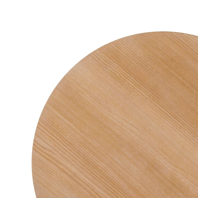48 inch Round Slatted Wood Dining Table