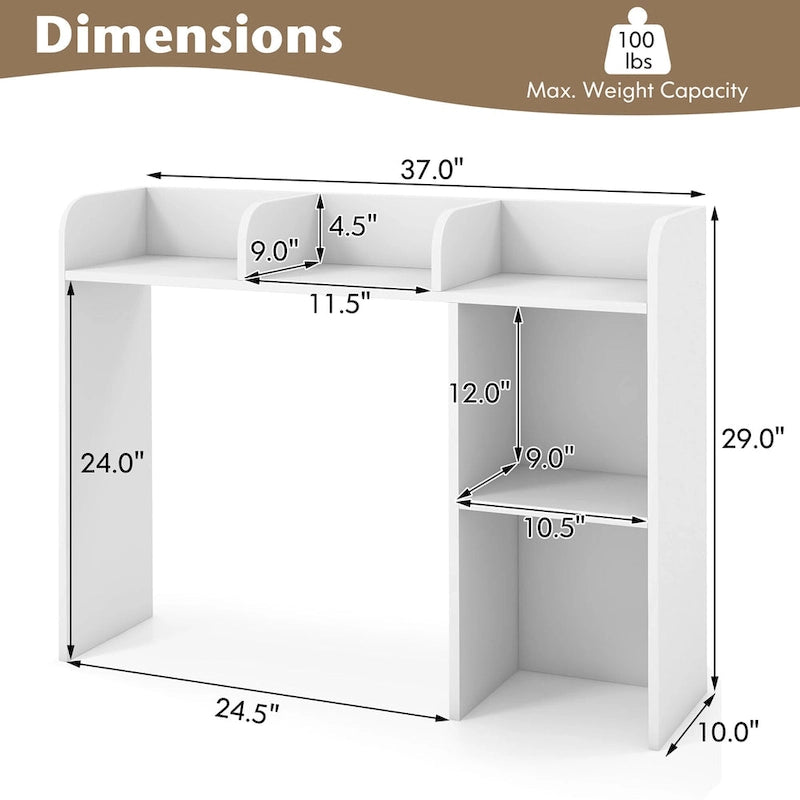 Desk Bookshelf Desktop Storage Organizer Display Shelf Rack