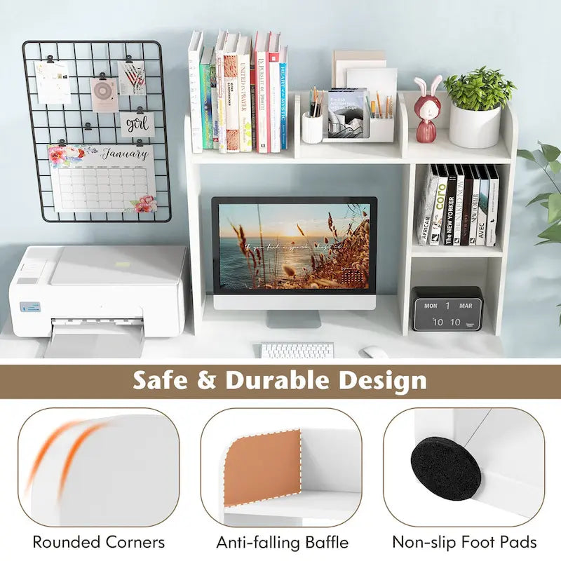 Desk Bookshelf Desktop Storage Organizer Display Shelf Rack