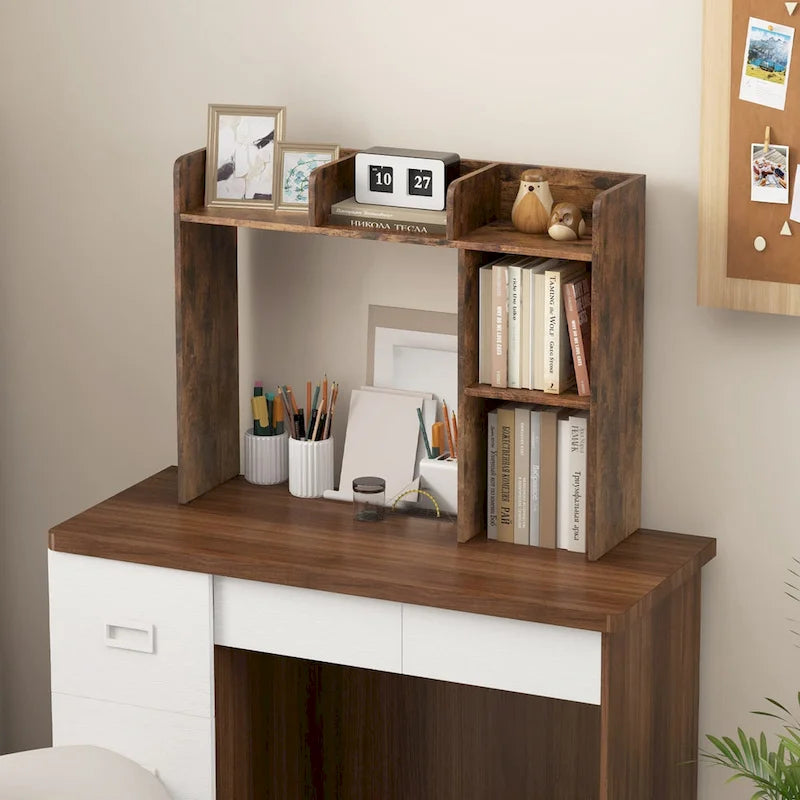 Desk Bookshelf Desktop Storage Organizer Display Shelf Rack