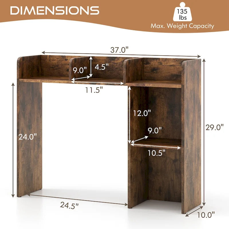 Desk Bookshelf Desktop Storage Organizer Display Shelf Rack
