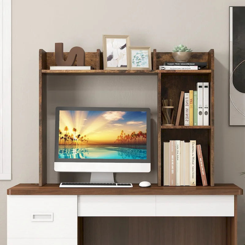 Desk Bookshelf Desktop Storage Organizer Display Shelf Rack