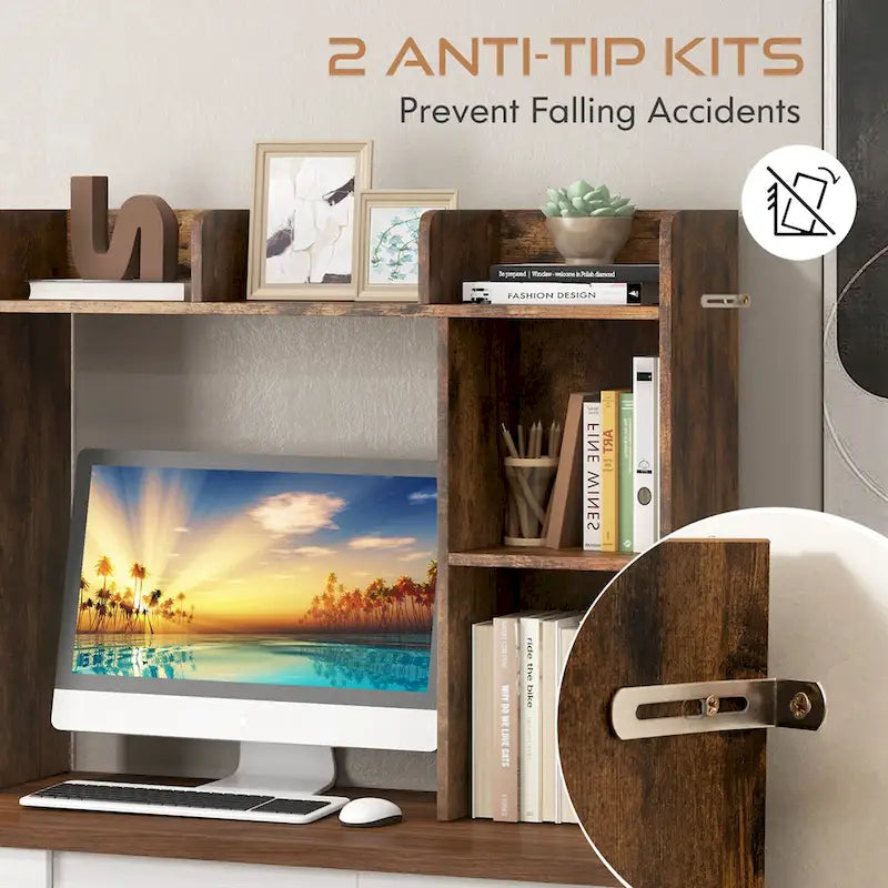 Desk Bookshelf Desktop Storage Organizer Display Shelf Rack