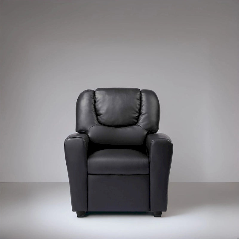 Kids Push Back Recliner Chair with Footrest and Cup Holder