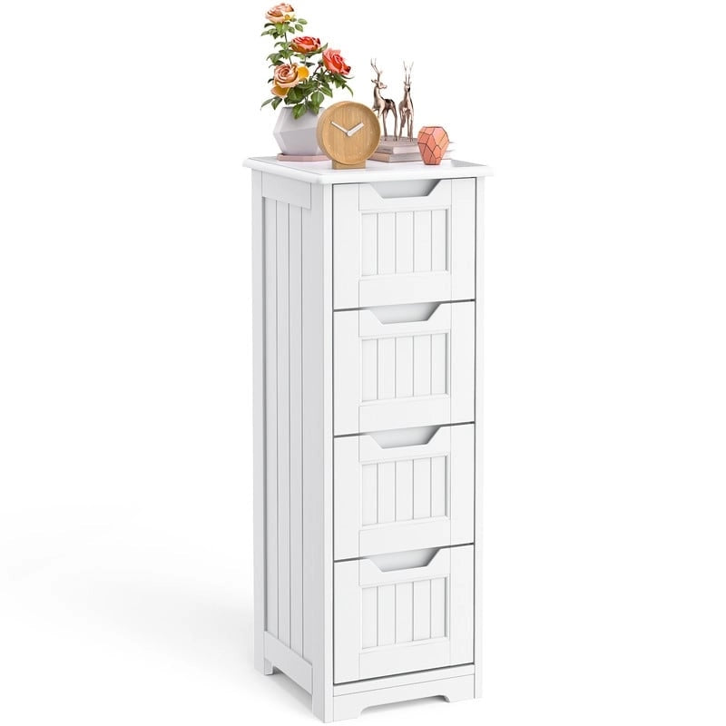 33" Freestanding Storage Cabinet with 4 Drawers