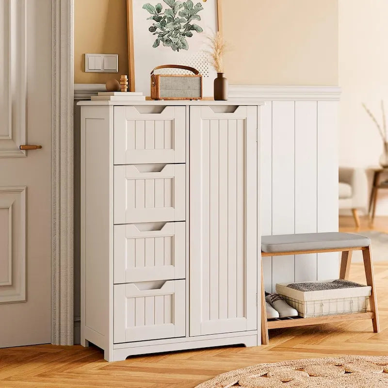 33" Freestanding Storage Cabinet with 4 Drawers
