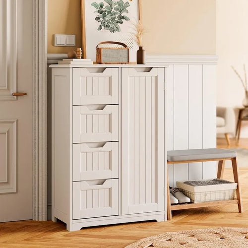 33" Freestanding Storage Cabinet with 4 Drawers