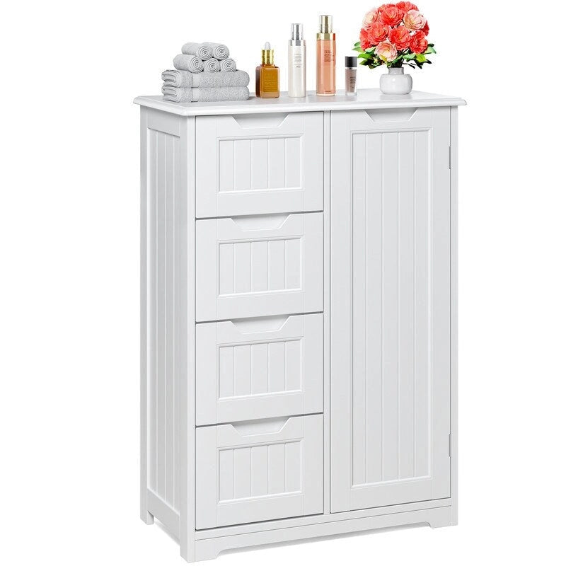 33" Freestanding Storage Cabinet with 4 Drawers