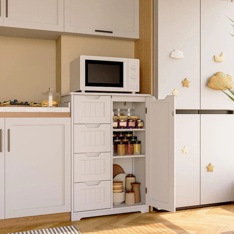33" Freestanding Storage Cabinet with 4 Drawers