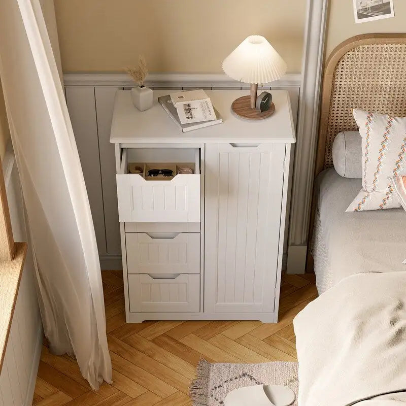 33" Freestanding Storage Cabinet with 4 Drawers