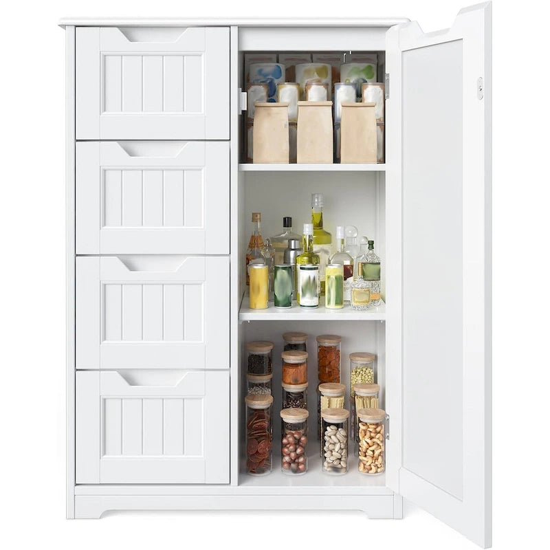 33" Freestanding Storage Cabinet with 4 Drawers