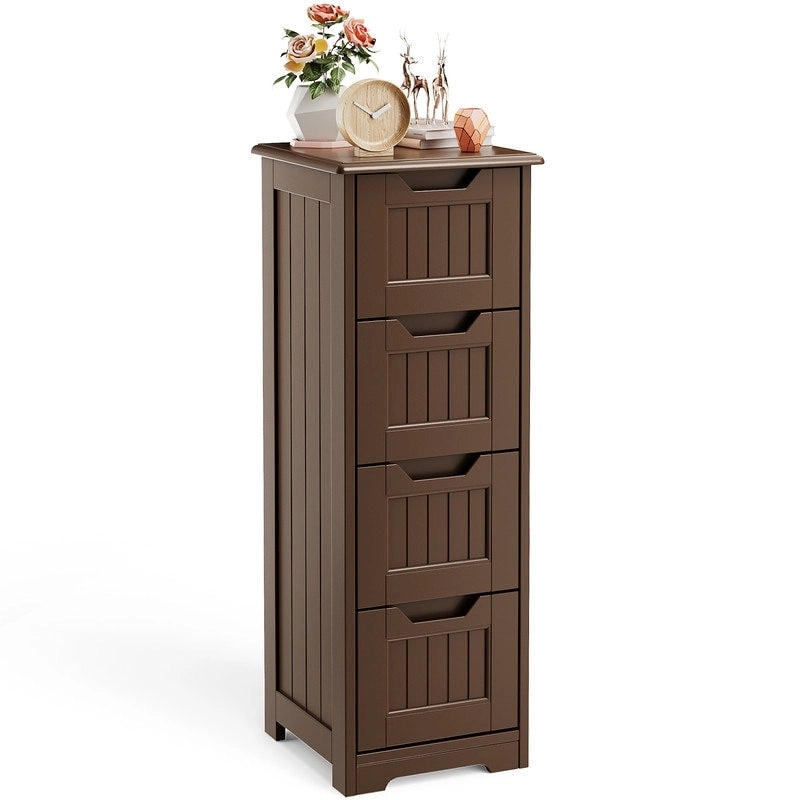 33" Freestanding Storage Cabinet with 4 Drawers