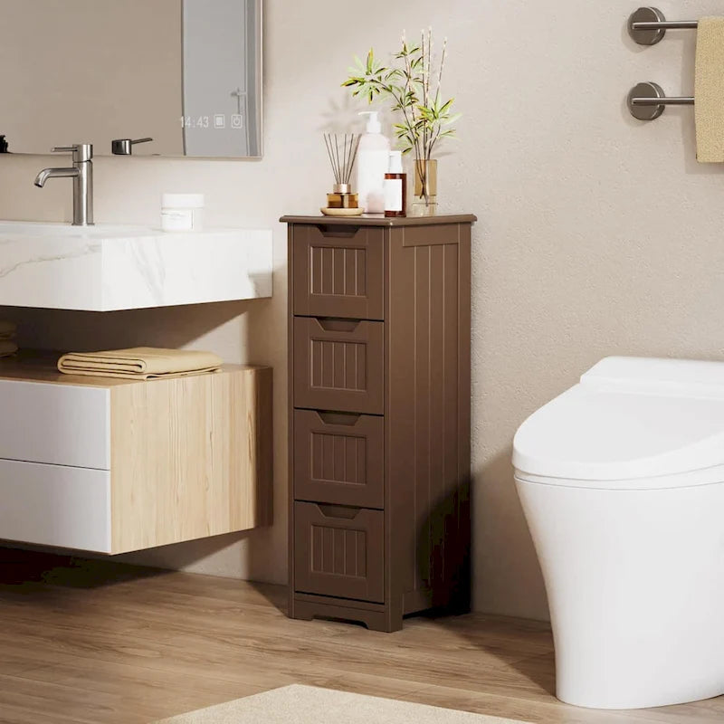 33" Freestanding Storage Cabinet with 4 Drawers