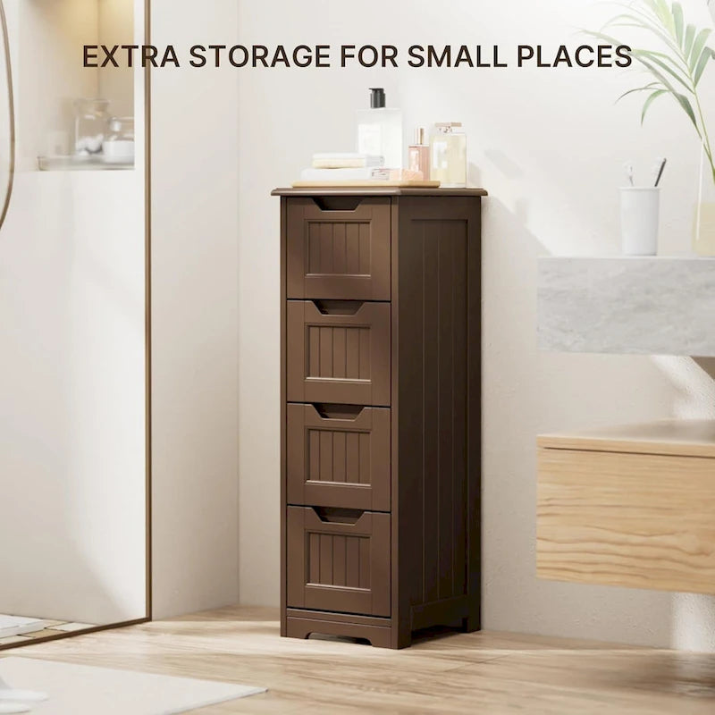 33" Freestanding Storage Cabinet with 4 Drawers