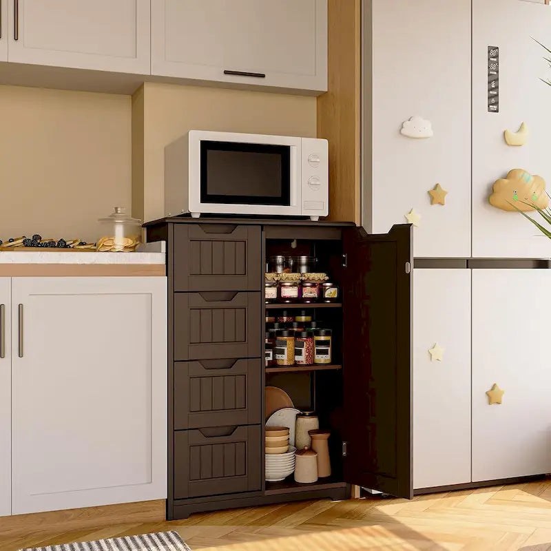 33" Freestanding Storage Cabinet with 4 Drawers