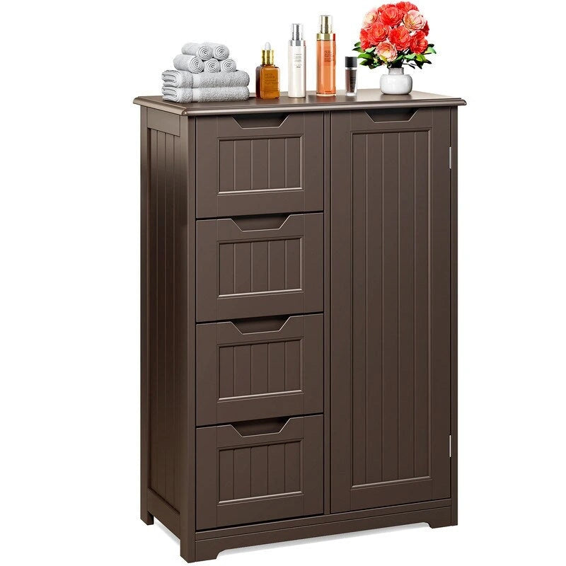 33" Freestanding Storage Cabinet with 4 Drawers