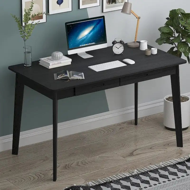 47.2" Wood Computer Desk with 2 Drawers - 4 Colors
