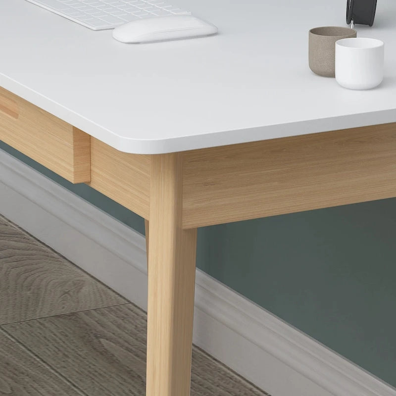 47.2" Wood Computer Desk with 2 Drawers - 4 Colors