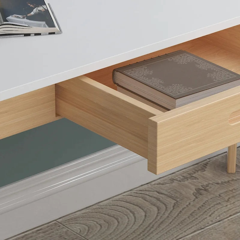 47.2" Wood Computer Desk with 2 Drawers - 4 Colors