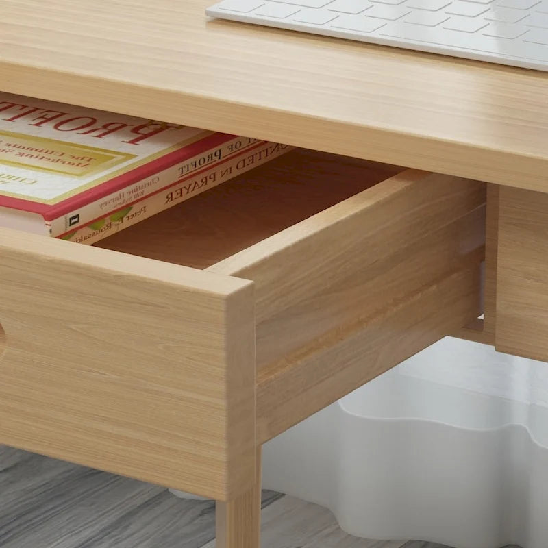 47.2" Wood Computer Desk with 2 Drawers - 4 Colors
