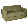Faux Leather Loveseat