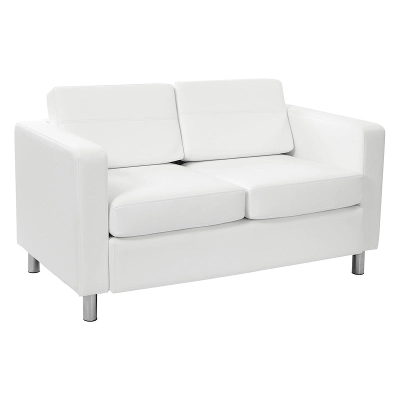 Faux Leather Loveseat
