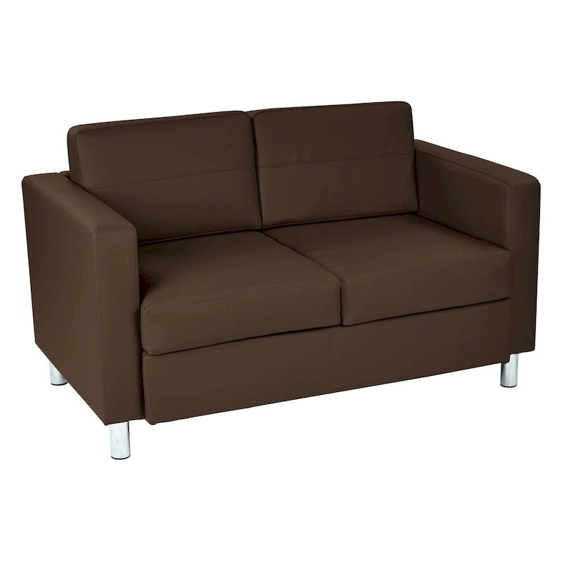 Faux Leather Loveseat