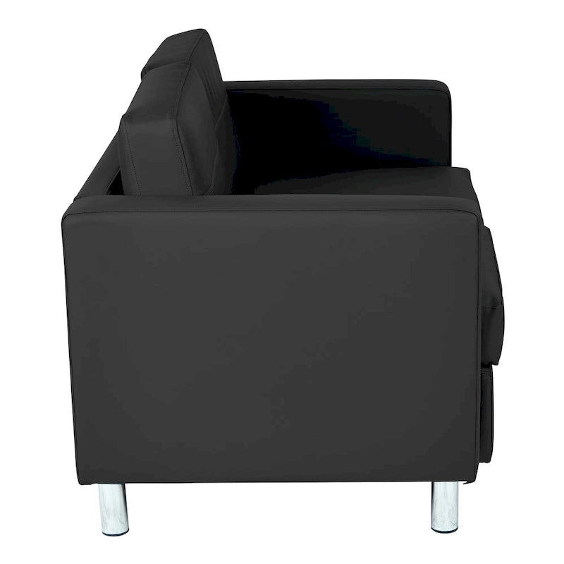 Faux Leather Loveseat