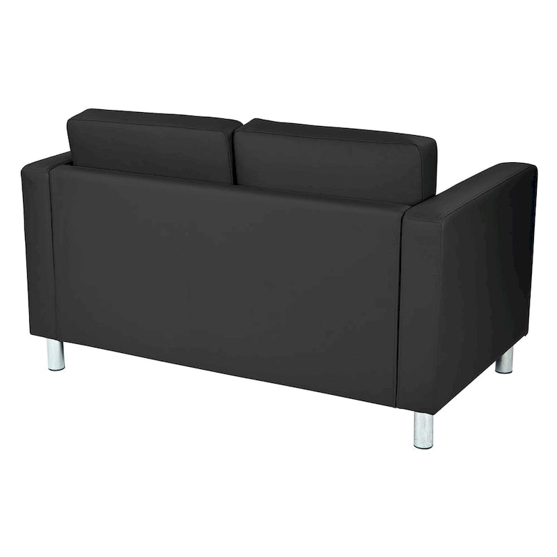 Faux Leather Loveseat