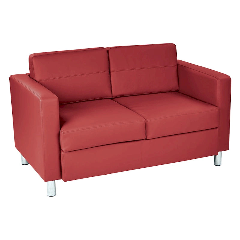 Faux Leather Loveseat