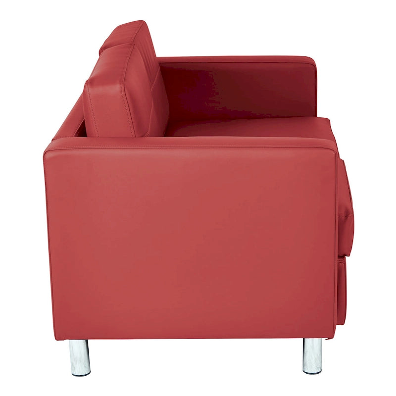 Faux Leather Loveseat