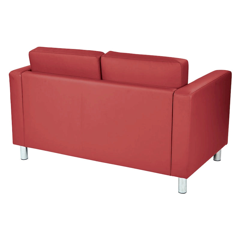 Faux Leather Loveseat