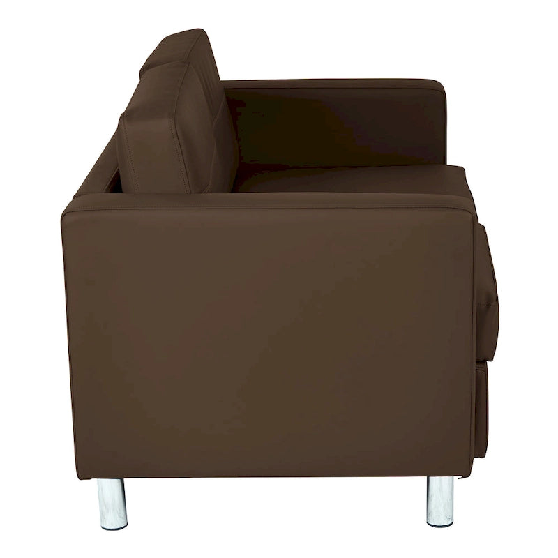 Faux Leather Loveseat