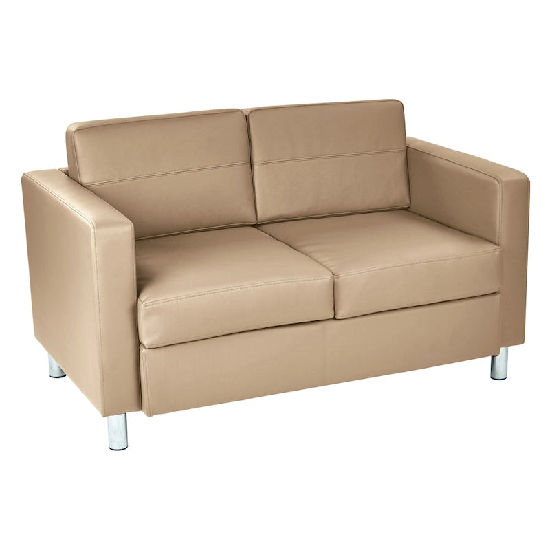 Faux Leather Loveseat