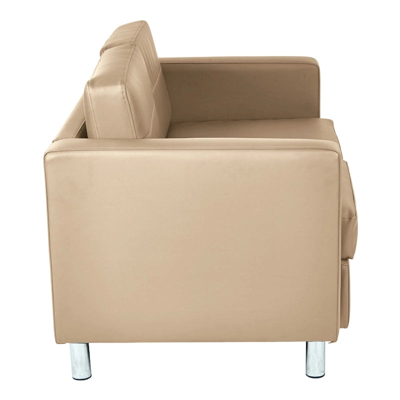 Faux Leather Loveseat