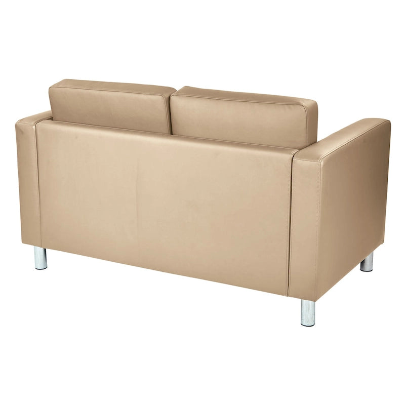 Faux Leather Loveseat