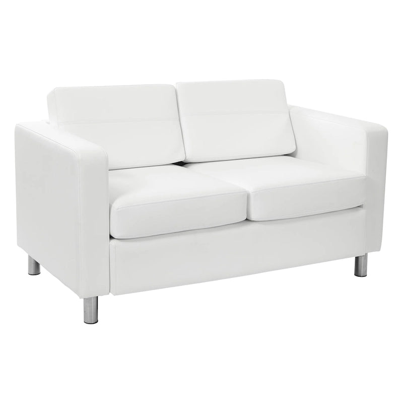 Faux Leather Loveseat
