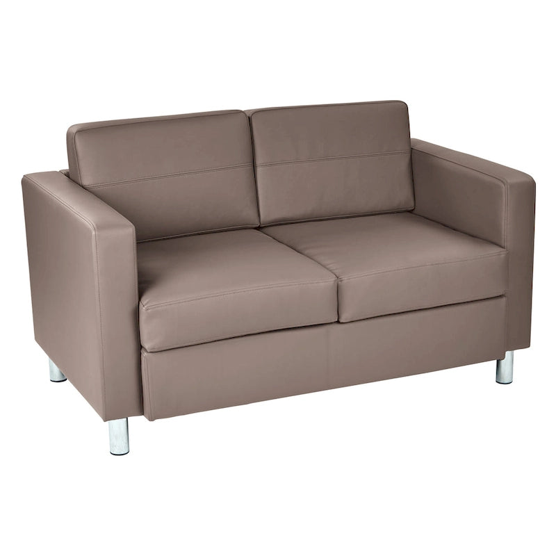 Faux Leather Loveseat