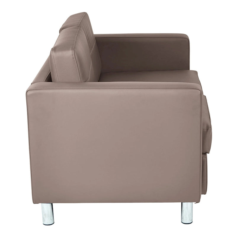 Faux Leather Loveseat