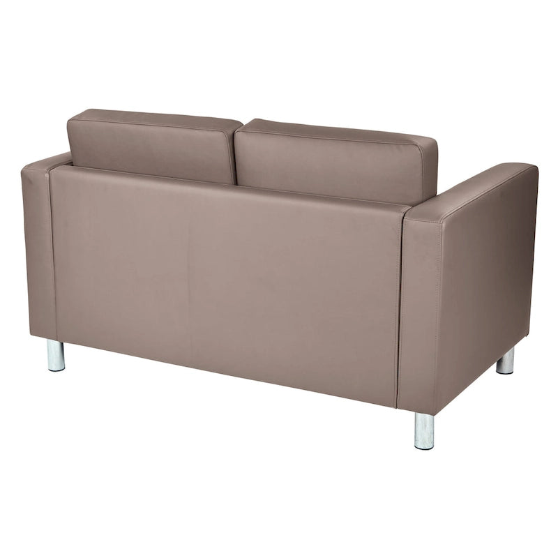 Faux Leather Loveseat