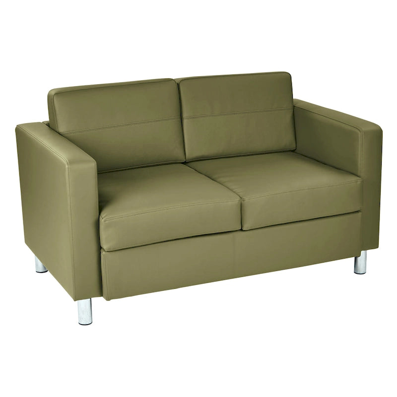Faux Leather Loveseat