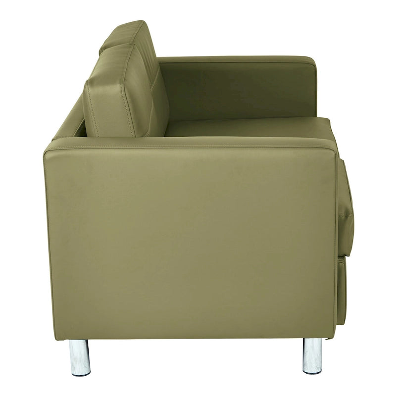 Faux Leather Loveseat