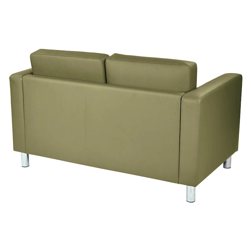 Faux Leather Loveseat