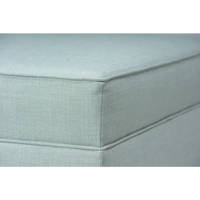 Squared Upholstered Welted Oversized Storage Ottoman