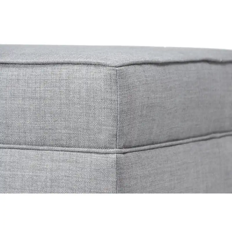 Squared Upholstered Welted Oversized Storage Ottoman