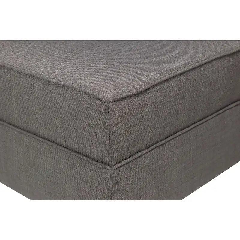 Squared Upholstered Welted Oversized Storage Ottoman