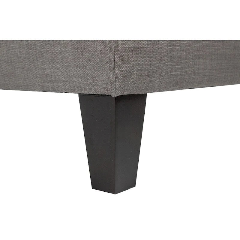 Squared Upholstered Welted Oversized Storage Ottoman