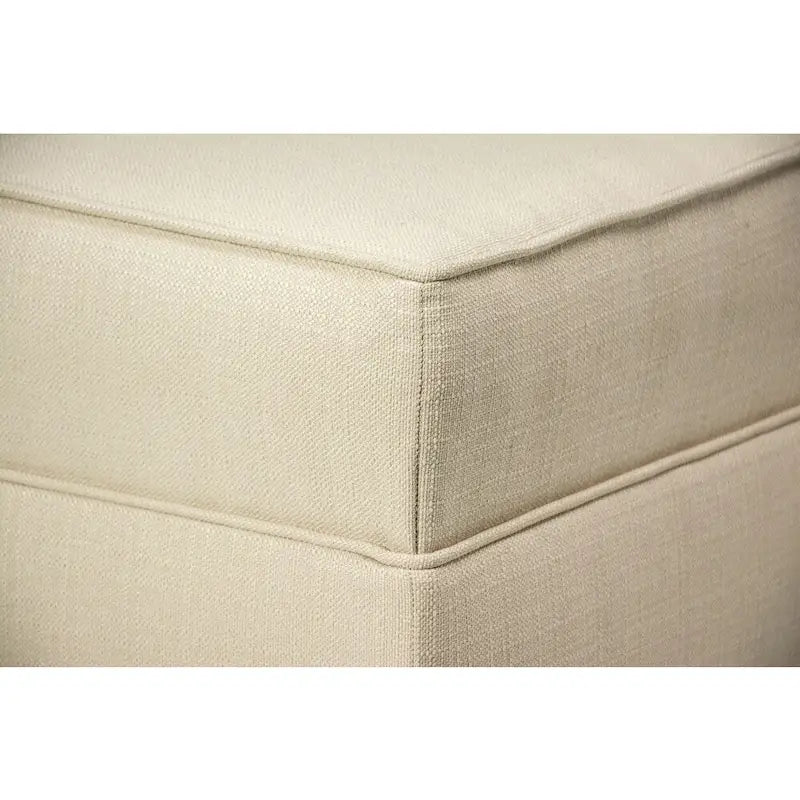 Squared Upholstered Welted Oversized Storage Ottoman